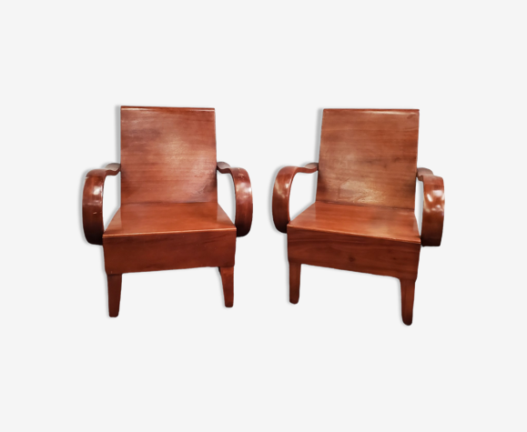 Paire de fauteuils de style colonial