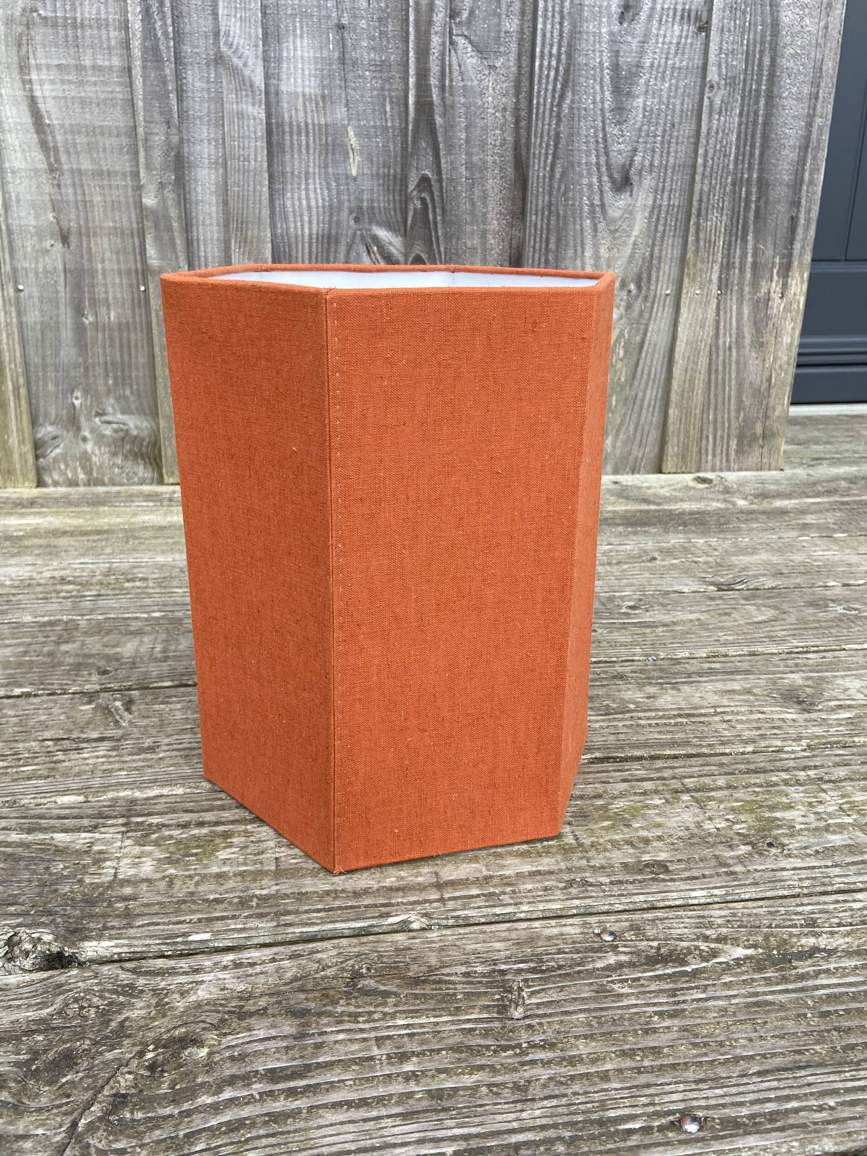 HK Living hexagonal orange lampshade