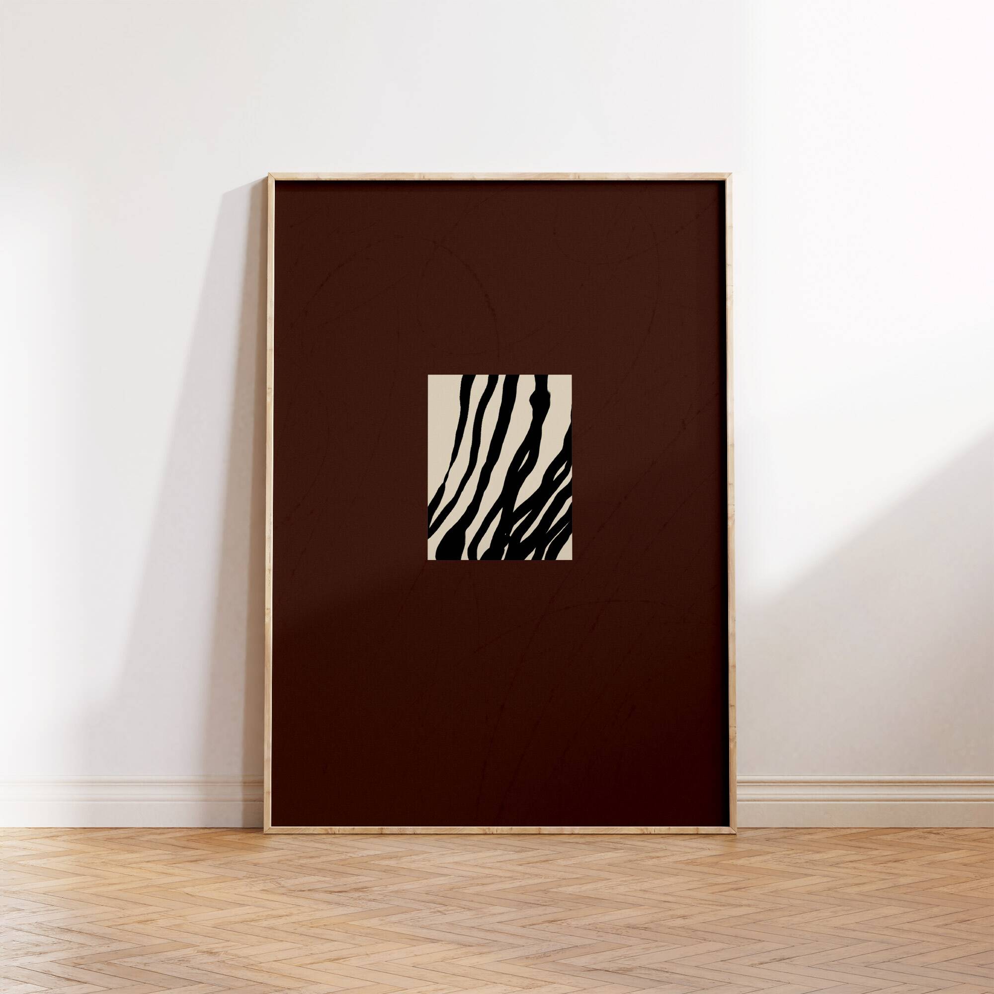 Abstract modern brown giclee print, 50x70cm