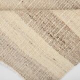 Striped Pattern Brown & Cream Vintage Kilim Rug, 220x300Cm