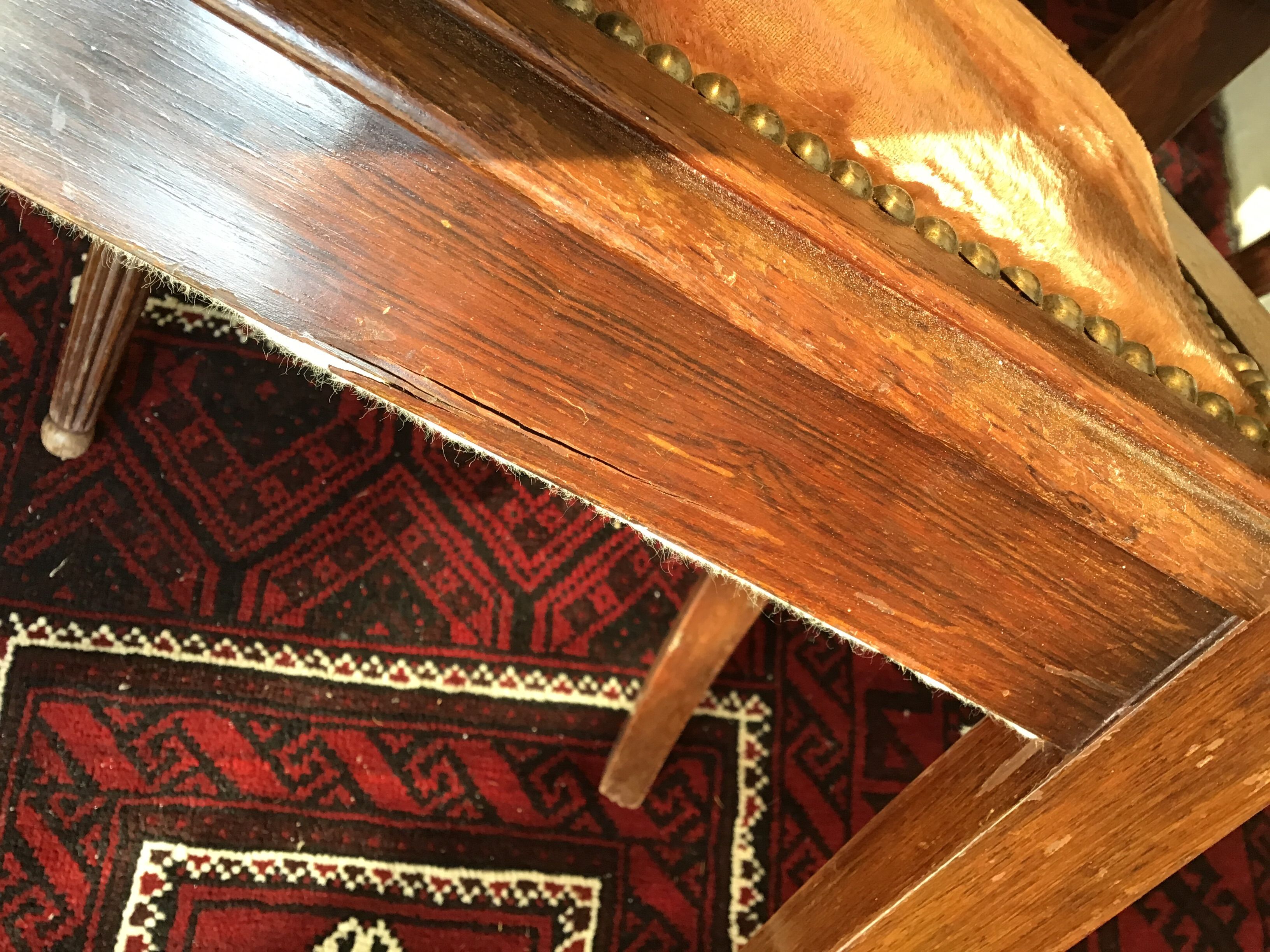 Pair of art deco mahogany chairs