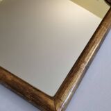 Stucco and wood fireplace mirror 53x38 cm