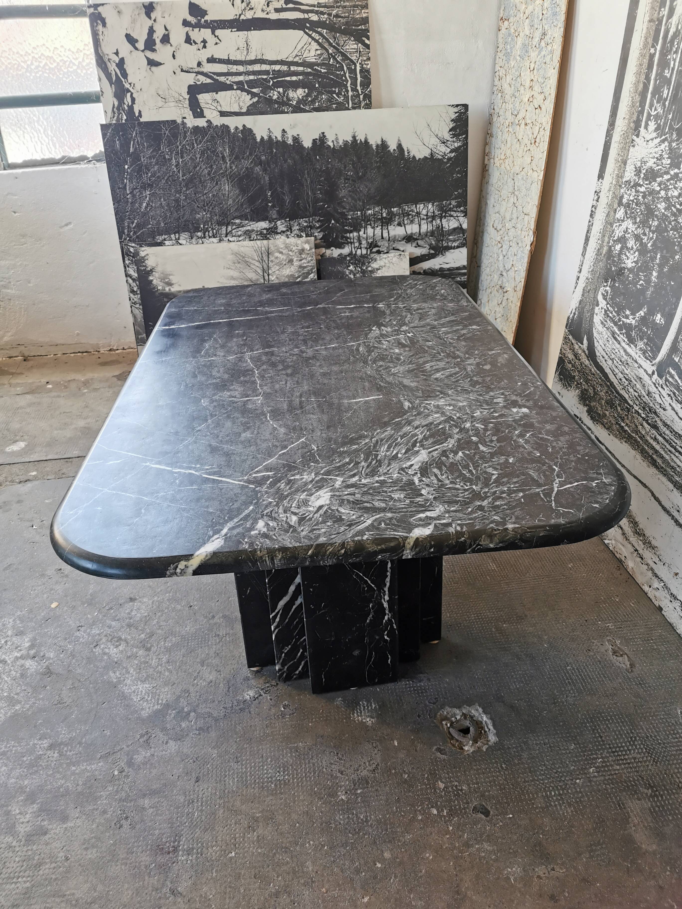 Black marble coffee table