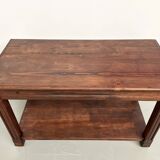 Small pine drapery table from the 1950s