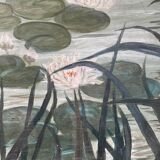 Peinture sur contreplaqué "nénuphars"