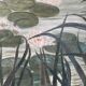 Painting on plywood "water lilies"