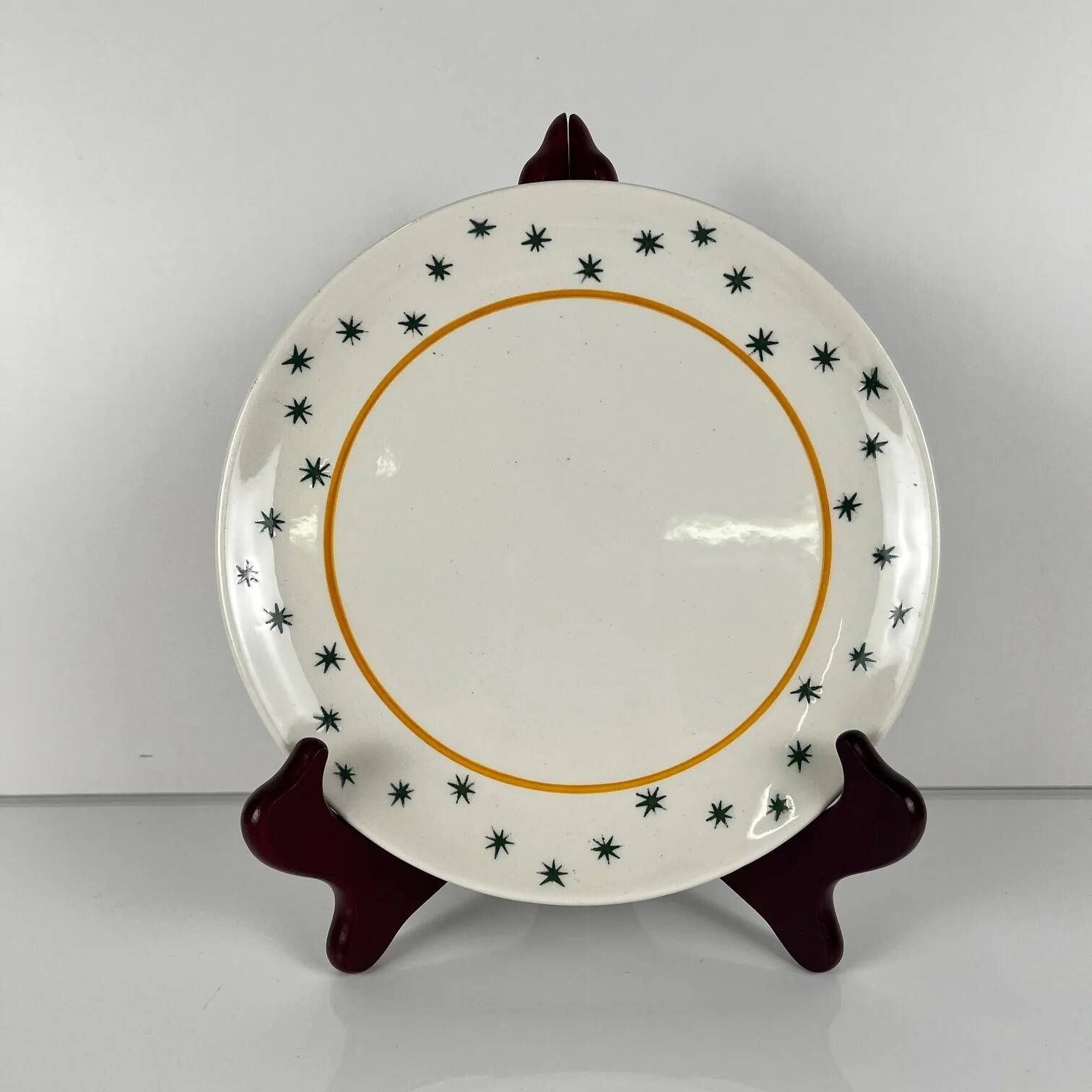 Set of 4 dessert plates GIEN, Primefleur creation, model "Constellation", 1950.