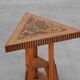 Art Nouveau Carved Wood triangular Side Table, France ca. 1915