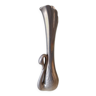Metal swan soliflore vase