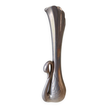 Vase soliflore cygne metal