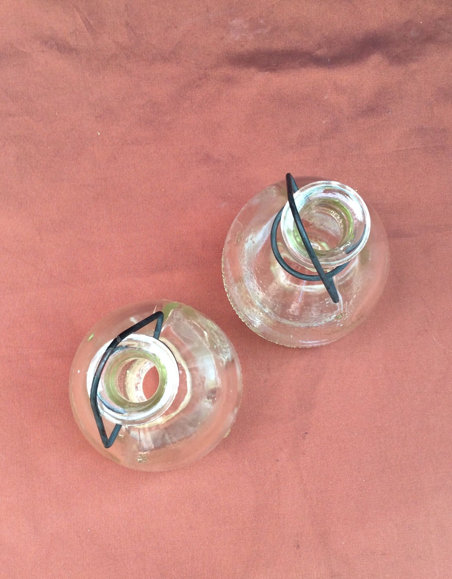 Duo wasp trap or fly-shaped glass goble