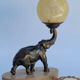 Old art deco elephant night light bedside lamp