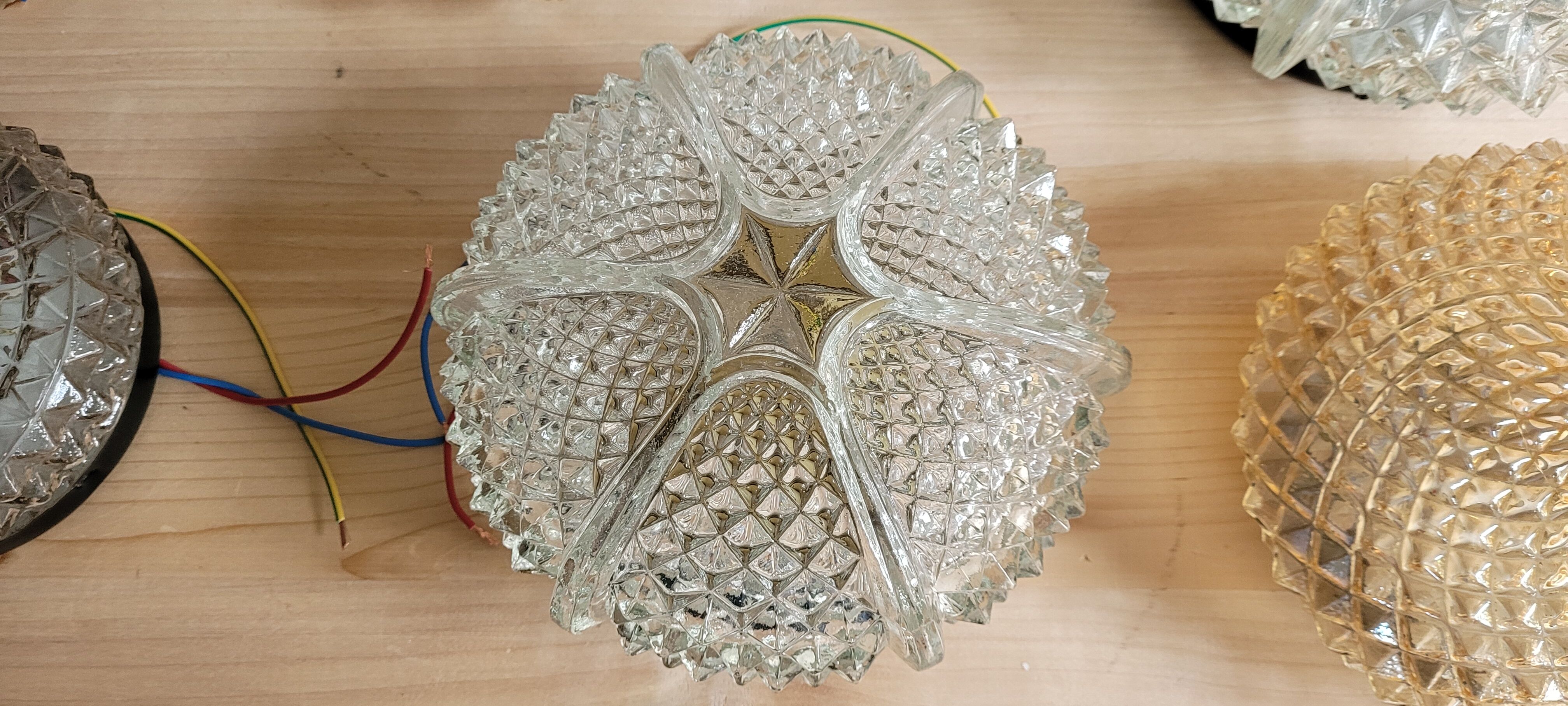 Set of 5 vintage ceiling lights