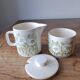 Hornsea Flower milk jug and jam pot. 1970. England