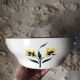 Salins France salad bowl with yellow flower decoration