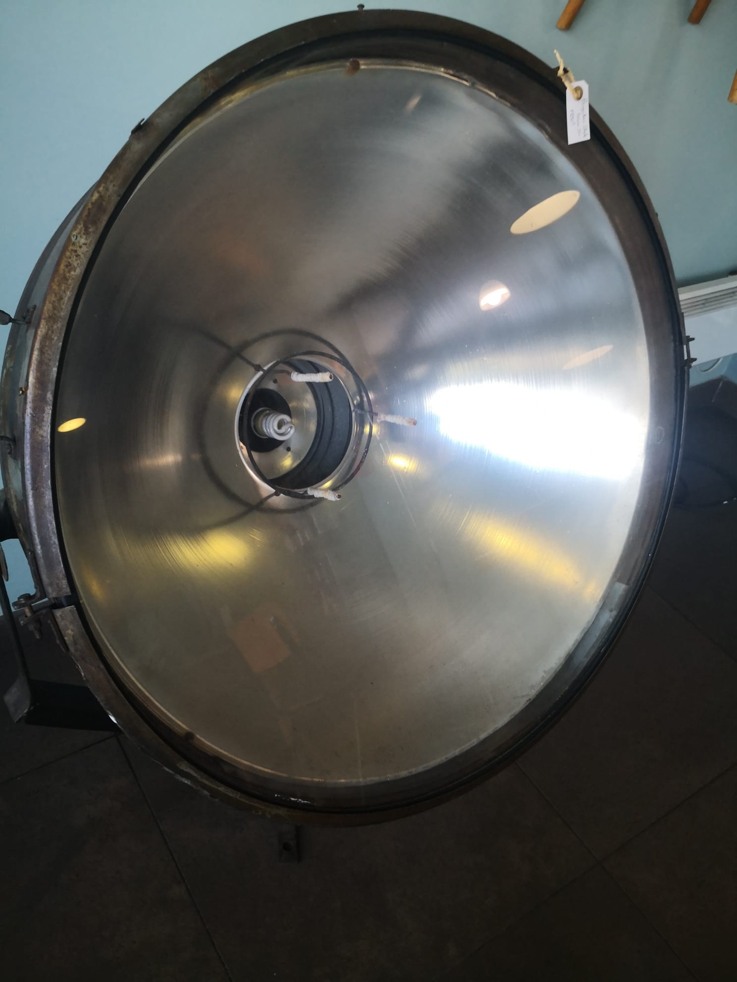 Vintage projector, football stadium, 50s, lighthouse