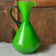 Empoli glass vase/carafe/ewer, 1960s