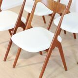 Set Bouclé diningchairs Albin Johansson and Sons