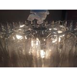 Monumental Murano Glass Selle Light Pink Italian Sputnik Chandelier