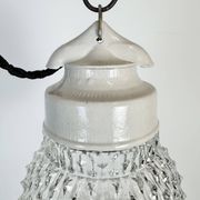 Vintage White Porcelain Pendant Light, 1970s