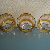 Set of 6 cut crystal wine glasses vintage crystal wine glasses
