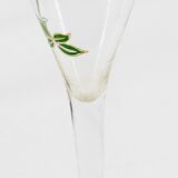 Lot de 3 flûtes en verre avec fleurs