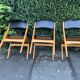 Scandinavian skay chairs and vintage blond wood 60s