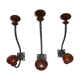 3 peg wearing coat wood and metal iron