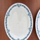Set of 2 oval dishes, Longchamp ironstone, Denise model, blue flower.