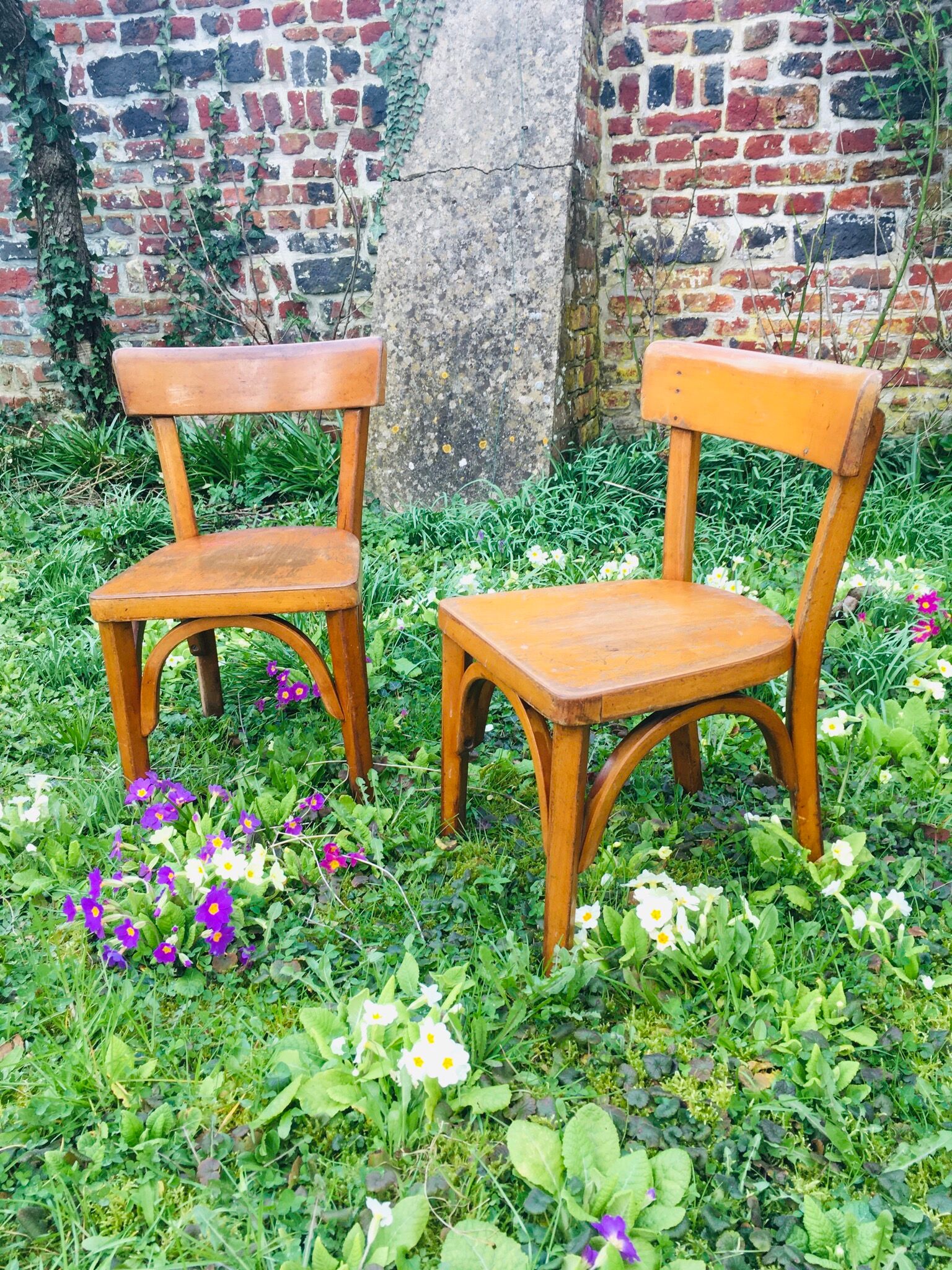 Pair of Baumann child chairs