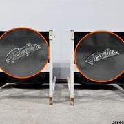 Pair of Lacquered Wooden chairs, signed P.Gautier -1960