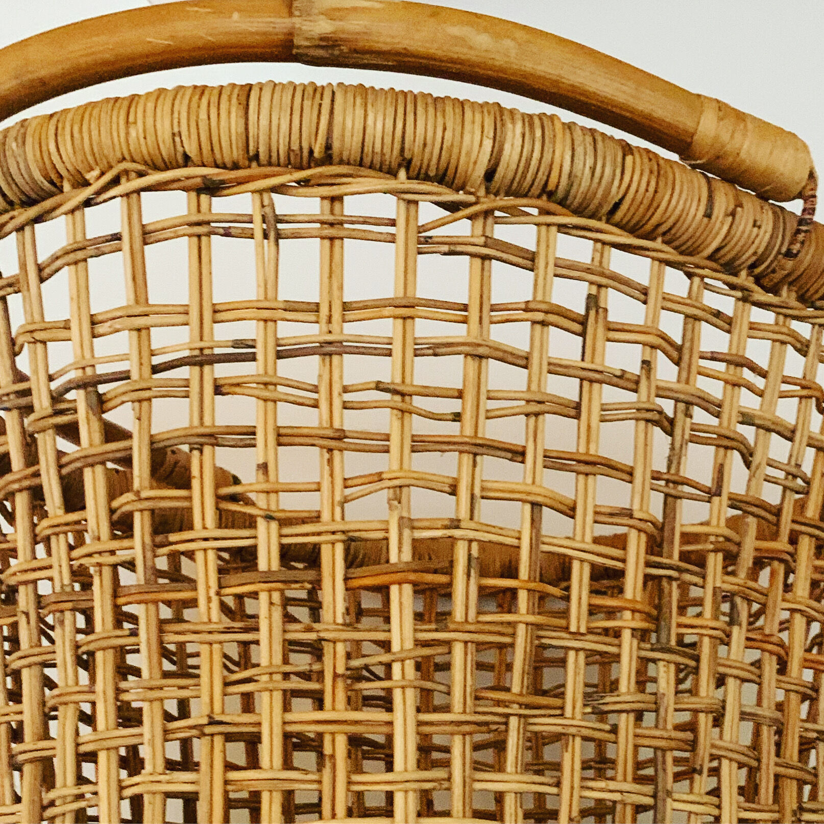 Vintage wicker and rattan basket