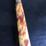 Dessert cutlery service of 12 horn and vermeil knives