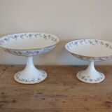 Duo of porcelain display cups of the depot rue Drouot in Paris