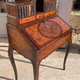 Happiness of the day style Louis XV of the nineteenth century in marquetry