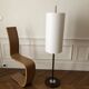 Monix floor lamp, height adjustable in chrome and wood - Paris 1960
