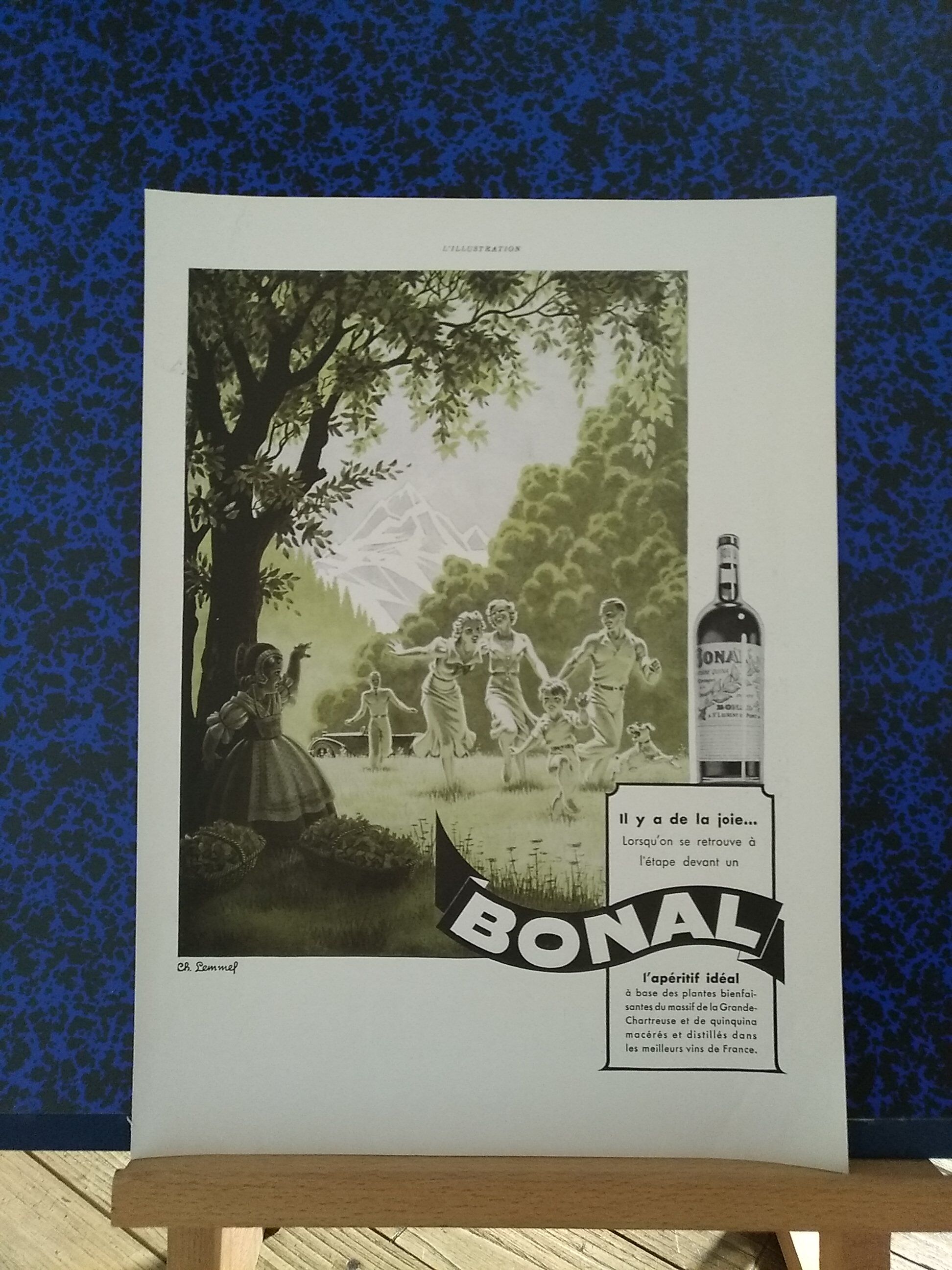 Bonal aperitif advertisement year 1938