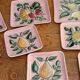 Set of 10 vintage enameled earthenware plates Renouveau Cagnes sur Mer