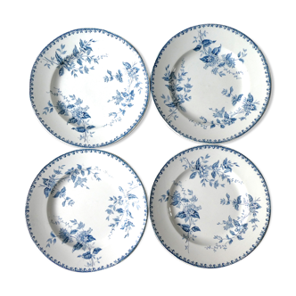 Set de 4 assiettes plates Saint Amand Hamage, modèle Caïffa