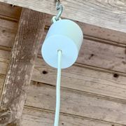 Scandinavian Pendant Lamp in Teak and Opaline, Circa 60´s