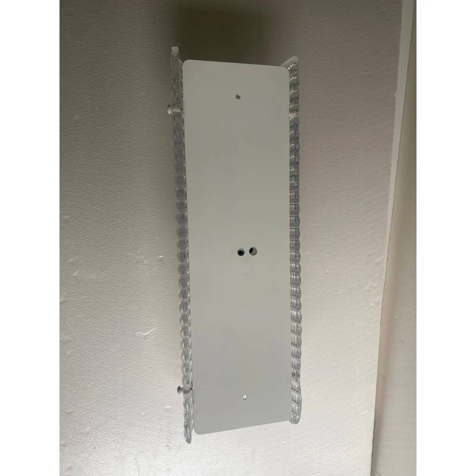 Set of Two Diamanted Pink Rectangular Murano Glass Wall Sconce