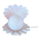 Lampe coquillage en céramique et opaline années 80