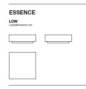Table basse Essence conçue par le designer italien Gio Pagani.