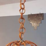 60s rattan pendant light