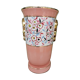 Vase Art déco céramique fleuri et doré