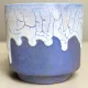 Pointed Léon stoneware cachepot / Puisaye - early 20th century