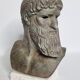Bust of Poseidon in patinated plaster on plaster base,