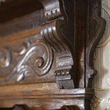 Early 20th Century Oak Coat Rack in Dark Brown, 1950s