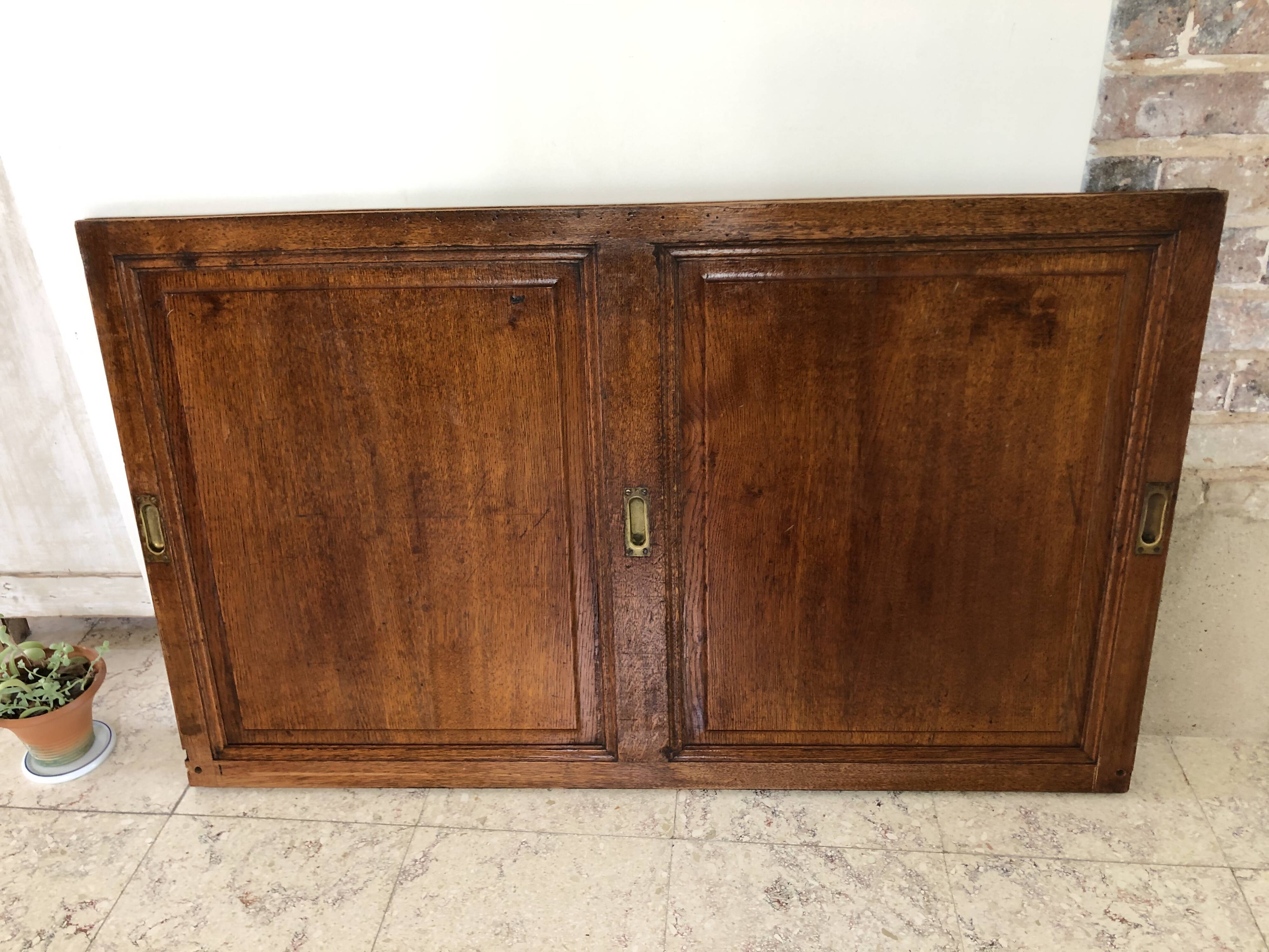 Vintage solid oak sliding door