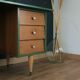 Restored office, 60/70 year, forest green and ancient flowers